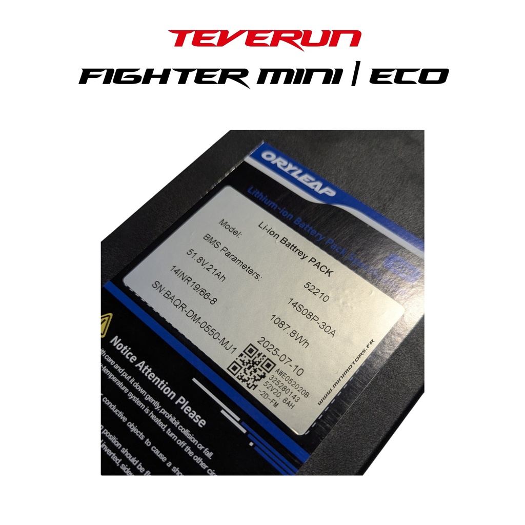 TEVERUN MINI ECO 2025 | BATTERIE 52V 20 AH