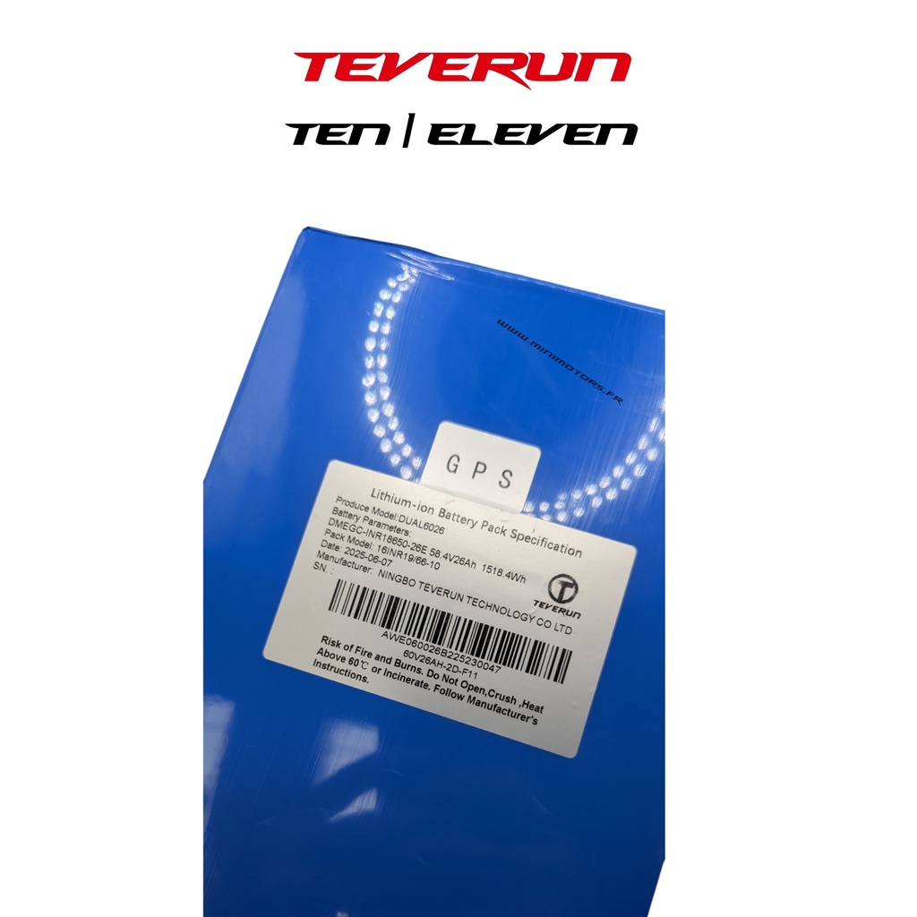 TEVERUN FIGHTER 10 & 11 | BATTERIE 60V 26AH 2024/ VERSION 2025 GPS